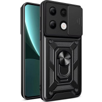 Ударостійкий чохол Camshield Serge Ring для Xiaomi Redmi Note 13 Pro 4G / Poco M6 Pro 4G - Чорний