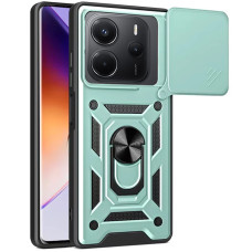 Ударостійкий чохол Camshield Serge Ring для Xiaomi Redmi Note 14 4G (Europe version) - Зелений