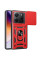 Ударопрочный чехол Camshield Serge Ring для Xiaomi Redmi Note 14 4G (Europe version) - Красный - фото