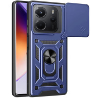 Ударопрочный чехол Camshield Serge Ring для Xiaomi Redmi Note 14 4G (Europe version) - Синий