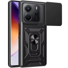 Ударостійкий чохол Camshield Serge Ring для Xiaomi Redmi Note 14 4G (Europe version) - Чорний