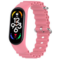 Ремінець Ocean Band для Xiaomi Mi Band 3/4/5/6/7 - Рожевий / Pink