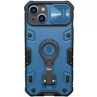 Чехол Nillkin CamShield Armor Pro no logo (шторка на камеру) для Apple iPhone 14 / 13 (6.1) - Синий