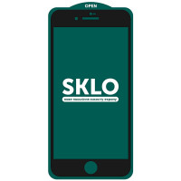 Защитное стекло SKLO 5D (тех.пак) для Apple iPhone 7 / 8 / SE (2020) (4.7) - Черный / Белая подложка