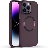 Чехол Bonbon Metal Style with MagSafe для Apple iPhone 12 Pro / 12 (6.1) - Бордовый / Plum