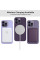 TPU чохол Bonbon Metal Style with MagSafe для Apple iPhone 12 Pro / 12 (6.1) - Фіолетовий / Dark Purple - фото