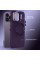 TPU чохол Bonbon Metal Style with MagSafe для Apple iPhone 12 Pro / 12 (6.1) - Фіолетовий / Dark Purple - фото