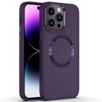 TPU чохол Bonbon Metal Style with MagSafe для Apple iPhone 12 Pro Max (6.7) - Фіолетовий / Dark Purple