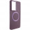 Чехол Bonbon Metal Style with MagSafe для Samsung Galaxy S21 Ultra - Бордовый / Plum