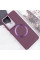 TPU чохол Bonbon Metal Style with MagSafe для Samsung Galaxy S21 Ultra - Бордовий / Plum