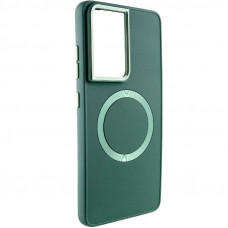 TPU чохол Bonbon Metal Style with MagSafe для Samsung Galaxy S21 Ultra - Зелений / Army Green