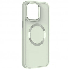 TPU чохол Bonbon Metal Style with MagSafe для Apple iPhone 13 (6.1) - Білий / White