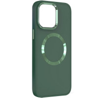 Чехол Bonbon Metal Style with MagSafe для Apple iPhone 13 (6.1) - Зеленый / Pine green