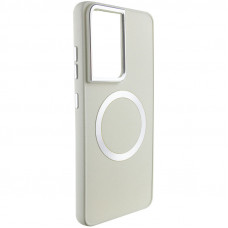 Чехол Bonbon Metal Style with MagSafe для Samsung Galaxy S22 Ultra - Белый / White