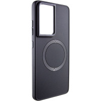 Чехол Bonbon Metal Style with MagSafe для Samsung Galaxy S22 Ultra - Черный / Black