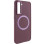 TPU чохол Bonbon Metal Style with MagSafe для Samsung Galaxy S22 - Бордовий / Plum