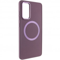 TPU чохол Bonbon Metal Style with MagSafe для Samsung Galaxy S22 - Бордовий / Plum