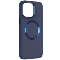 Чехол Bonbon Metal Style with MagSafe для Apple iPhone 14 (6.1) - Синий / Cosmos Blue