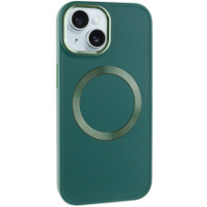 Чехол Bonbon Metal Style with MagSafe для Apple iPhone 15 (6.1) - Зеленый / Army Green