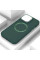 TPU чохол Bonbon Metal Style with MagSafe для Apple iPhone 15 (6.1) - Зелений / Army Green - фото