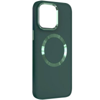 TPU чохол Bonbon Metal Style with MagSafe для Apple iPhone 15 (6.1) - Зелений / Army Green