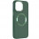 Чехол Bonbon Metal Style with MagSafe для Apple iPhone 15 (6.1) - Зеленый / Pine green