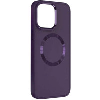 TPU чохол Bonbon Metal Style with MagSafe для Apple iPhone 15 (6.1) - Фіолетовий / Dark Purple