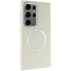 TPU чохол Bonbon Metal Style with MagSafe для Samsung Galaxy S24 Ultra - Білий / White