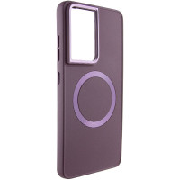 Чехол Bonbon Metal Style with MagSafe для Samsung Galaxy S24 Ultra - Бордовый / Plum