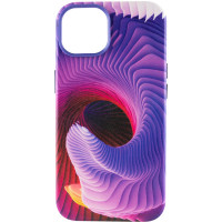 Кожаный чехол Colour Splash для Apple iPhone 11 (6.1) - Purple / Pink