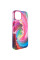 Шкіряний чохол Colour Splash with MagSafe для Apple iPhone 12 Pro / 12 (6.1) - Pink / Blue - фото