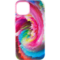 Шкіряний чохол Colour Splash with MagSafe для Apple iPhone 12 Pro / 12 (6.1) - Pink / Blue