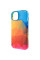 Шкіряний чохол Colour Splash with MagSafe для Apple iPhone 12 Pro / 12 (6.1) - Red / Blue - фото