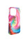 Шкіряний чохол Colour Splash with MagSafe для Apple iPhone 13 Pro Max (6.7) - Pink / Blue - фото