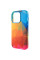 Шкіряний чохол Colour Splash with MagSafe для Apple iPhone 13 Pro Max (6.7) - Red / Blue - фото