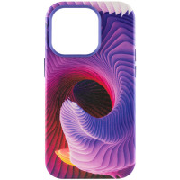 Кожаный чехол Colour Splash with MagSafe для Apple iPhone 14 Pro (6.1) - Purple / Pink