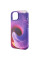 Шкіряний чохол Colour Splash with MagSafe для Apple iPhone 14 Plus (6.7) - Purple / Pink - фото