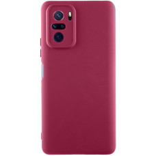 Чохол Silicone Cover Lakshmi Full Camera (AAA) для Xiaomi Redmi Note 10 / Note 10s / Poco M5s - Бордовий / Plum