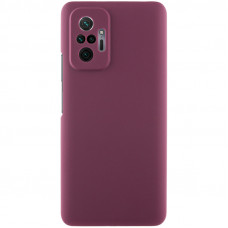 Чохол Silicone Cover Lakshmi Full Camera (AAA) для Xiaomi Redmi Note 10 Pro / 10 Pro Max - Бордовий / Plum