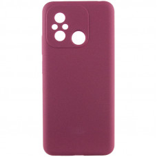 Чохол Silicone Cover Lakshmi Full Camera (AAA) для Xiaomi Redmi 12C - Бордовий / Plum