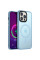 Чехол Metal Buttons with MagSafe Colorful для Apple iPhone 12 Pro / 12 (6.1) - Голубой