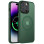 Чехол Metal Buttons with MagSafe Colorful для Apple iPhone 12 Pro / 12 (6.1) - Зеленый / Dark Green