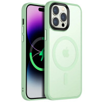 TPU+PC чохол Metal Buttons with MagSafe Colorful для Apple iPhone 12 Pro / 12 (6.1) - М'ятний