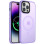 Чехол Metal Buttons with MagSafe Colorful для Apple iPhone 12 Pro / 12 (6.1) - Сиреневый / Light Purple