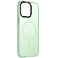 TPU+PC чохол Metal Buttons with MagSafe Colorful для Apple iPhone 13 (6.1) - М'ятний