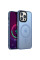 TPU+PC чохол Metal Buttons with MagSafe Colorful для Apple iPhone 14 Pro Max (6.7) - Блакитний / Sierra Blue - фото