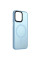 TPU+PC чохол Metal Buttons with MagSafe Colorful для Apple iPhone 14 (6.1) - Блакитний - фото