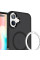 Чехол Metal Buttons with MagSafe Colorful для Apple iPhone 16 (6.1) - Черный / Black - фото