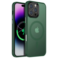 Чехол Metal Buttons with MagSafe Colorful для Apple iPhone 16 Pro (6.3) - Зеленый