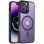 Чехол Metal Buttons with MagSafe Colorful для Apple iPhone 16 Pro (6.3) - Темно-фиолетовый / Dark Purple